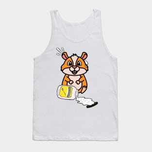 Funny Furry Pet spilled a jar of mayonnaise Tank Top